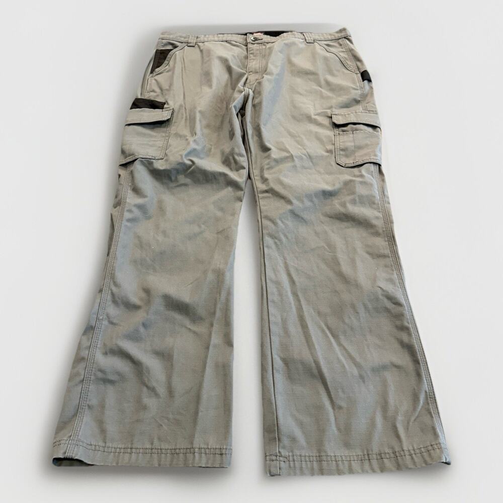 Dickies Mens Carpenter Grey Ripstop Cargo Durable Work Utility Pants Size 42x32